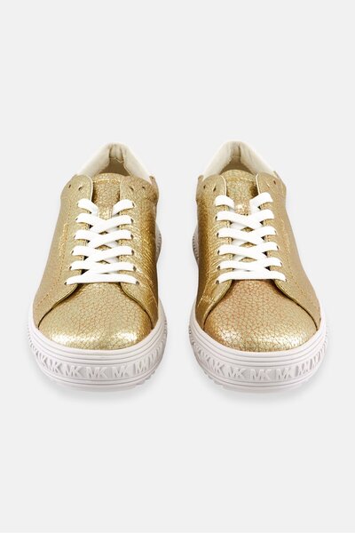 Michael Kors Women Medium Grove Lace Up Casual Shoes, Gold