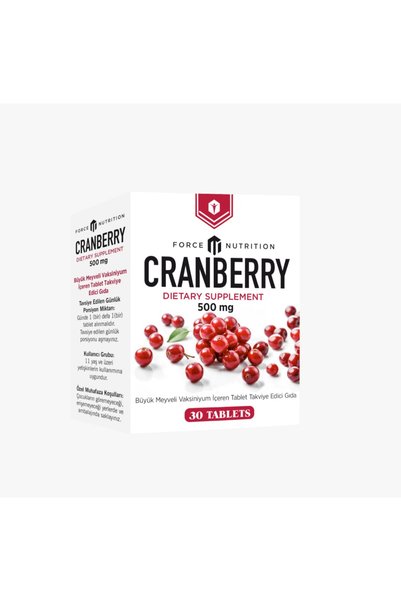 Force Nutrition Cranberry 500 Mg 30 Tablets