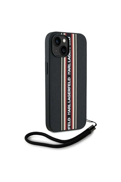 Karl Lagerfeld Case for IPhone 15, Karl Lagerfeld, Saffiano Athleisure, Red