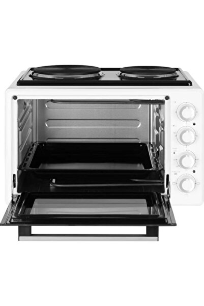 ECG Electric oven ETH 3502W, 35 liters, 1400 W, 2 hobs, interior lighting, 90-250°C, white