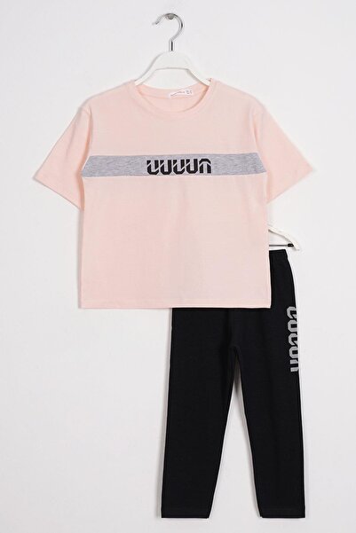 zepkids okrugla kragna Kratki rukavi sa natpisima Štampano Set tajica za devo...