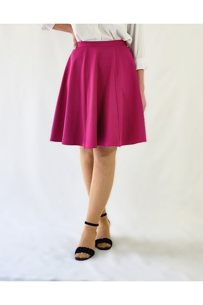YAXİ Pink Elastic Six Piece Diver's Bellows Skirt