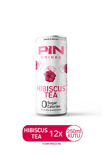 Pin Hibiskus Çayı - Şekersiz & Kalorisiz 250 ml X 12 Adet