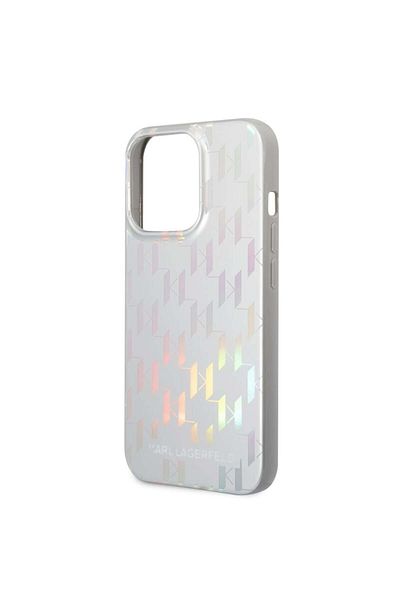Karl Lagerfeld Case for IPhone 14 Pro Max, Karl Lagerfeld, Hardcase Monogram, Silver