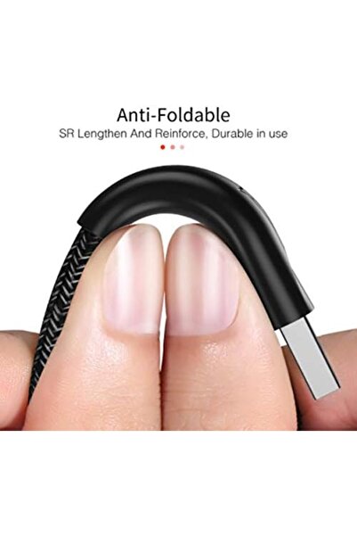 Usams كابل USB مضفر للشحن ونقل البيانات - 3 أمتار