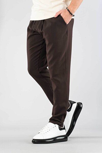 bombe Pantaloni de jogger pentru bărbați, cu talie elastică, din bumbac, cu ș...