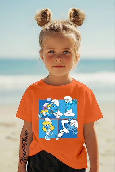 New Shine Şi̇Ri̇Nler Printed Oversi̇Ze Children's T-Shirt