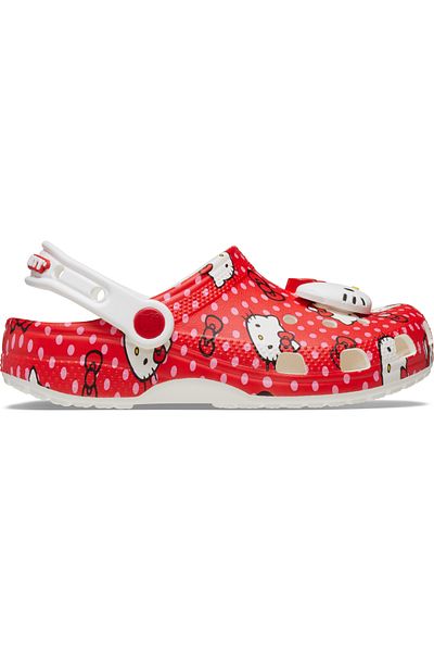 Crocs شبشب كلوج كلاسيكي باللون الأحمر من هالو كيتي