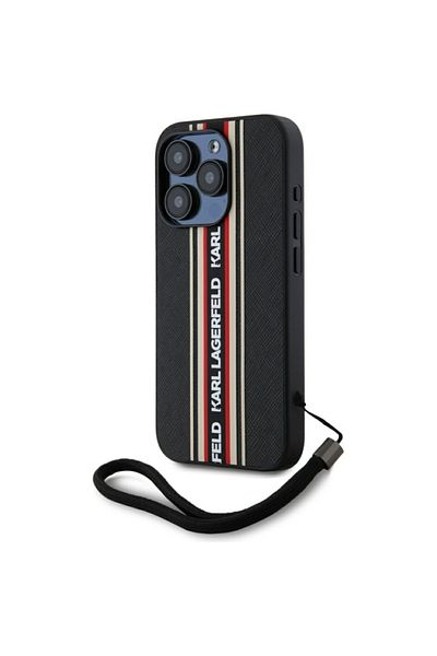 Karl Lagerfeld Case for IPhone 15 Pro Max, Karl Lagerfeld, Saffiano Athleisure, Red