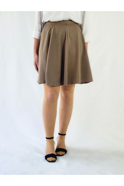 YAXİ Camel Elastic Six Piece Diver's Bellows Skirt