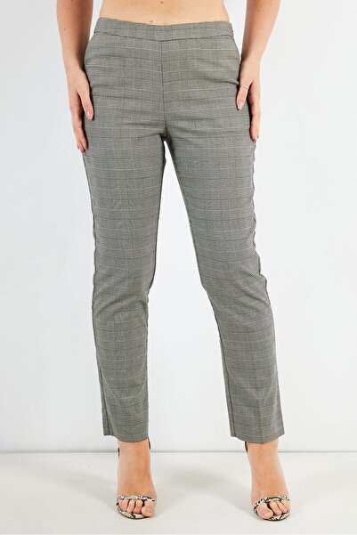 İkks بنطلون نسائي بقصة عادية من جلين بلايد، أسود