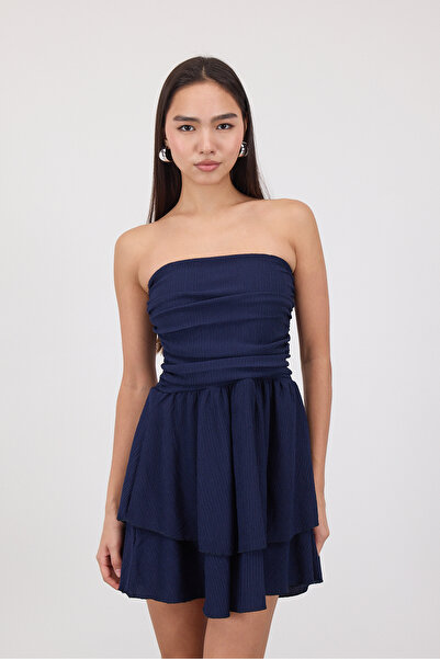 Addax Straplez Büzgülü Mini Elbise E16704-U5