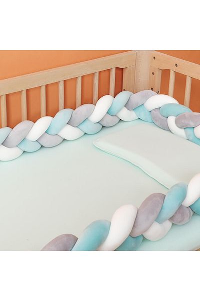 Empria Bumper Protectie Impletita Pentru Patut, Foarte Lung Si Ultra Soft, 250 Cm