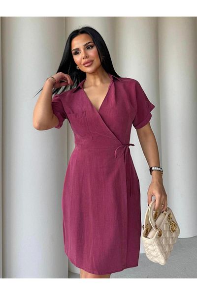 EGZOTİK ASORTİK Side Tie Short Dress