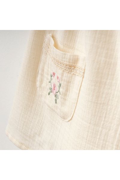 My Lusa Baby Floral Embroidered Muslin Baby Girl Dress