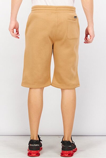 Southpole Men Heather Drawstring Fleece Shorts, Sand