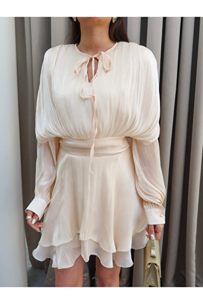 ESRAHELVACI Vycpané žakárové tylové šaty