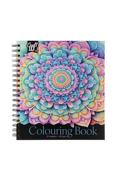 CraftID Carte de colorat cu coli de carton de 280 g și 30 de modele - Abstract