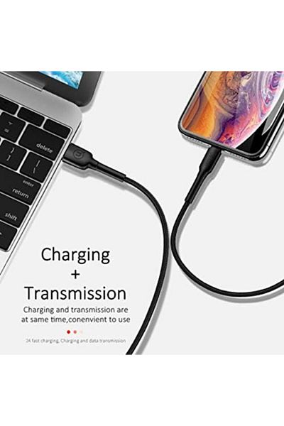 Usams Braided USB Lightning Charging and Data Transfer Cable - 3 Meters