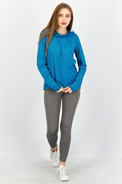 Head Women Sportswear Fit Long Sleeve Outdoor Sweatshirts, Teal Blue