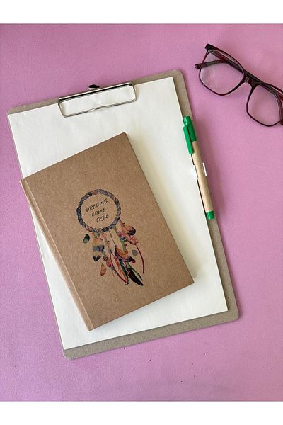 Adalinhome Atakids Lizy Kraft Secret Keeper File, Kraft Notebook and Pen Set