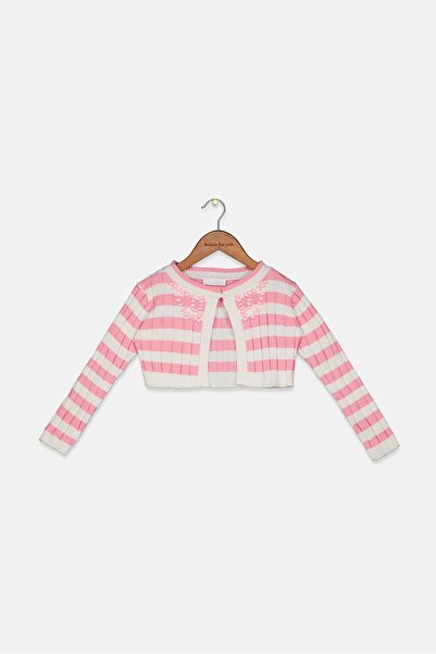 Fun & Fun Toddlers Girl Long Sleeve Stripe Cardigan, Multicolor