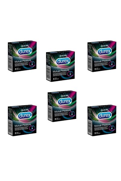 Durex Pachet Prezervative Mutual Pleasure, 6 X 3 Buc (18 BUCATI)