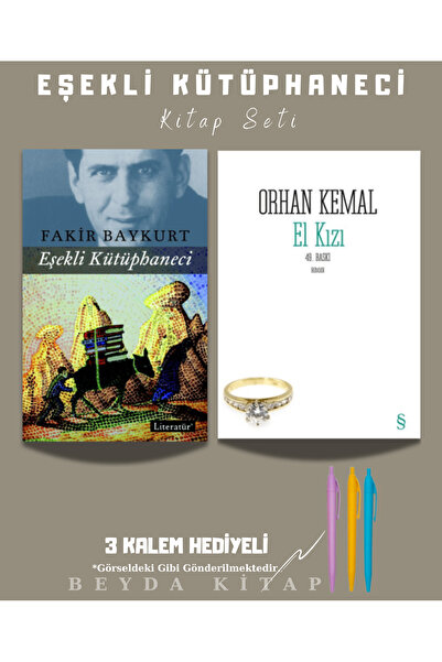 Everest Yayınları Eşekli Kütüphaneci - El Kızı - Orhan Kemal - Kitap Seti - Kalem Hediyeli