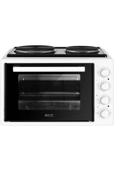 ECG Cuptor Electric Eth 3502w, 35 Litri, 1400 W, 2 Plite, Iluminare Interioara, 90-250°c, Alb