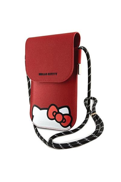 Hello Kitty Bag, Eco-Leather, Hiding Kitty Cord, Red