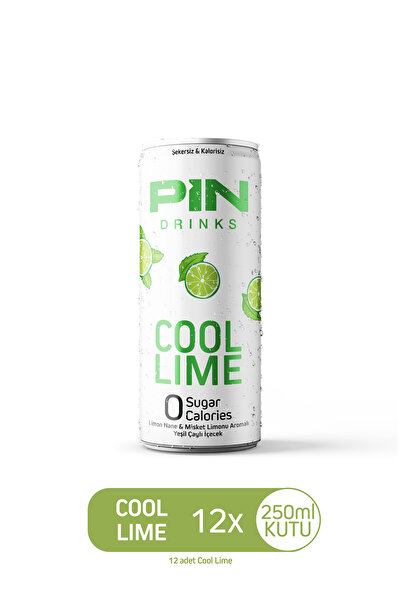 Pin Cool Lime - Şekersiz & Kalorisiz 250 ml X 12 Adet 304893 Ice Tea