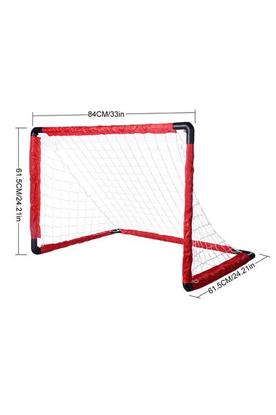 ACTION ONE Poarta de fotbal pliabila pentru copii 85x62x62cm, rosie