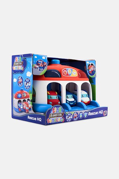 Teamsterz Tiny Tumblers Rescue Hq Launch Garage, Multicolor
