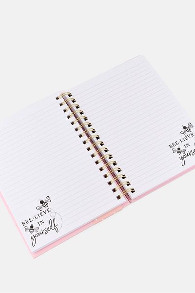 Votum Bee-lieve In Yourself Spiral Notebook With Flower Top Ballpoint Pen