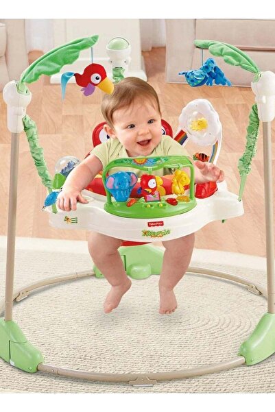 CoolBaby مشاية أطفال نطاطة بتصميم غابة استوائية مع موسيقى وإضاءة