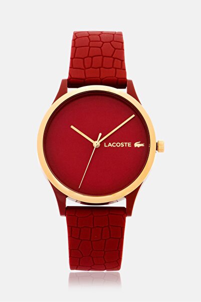 Lacoste Women 2001283 Rubber Strap Watch, 35mm, Dark Red