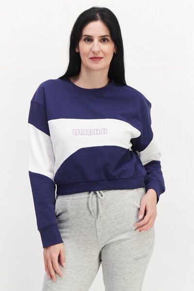 UMBRO Women Sportswear Fit Long Sleeve Sweatshirt, White