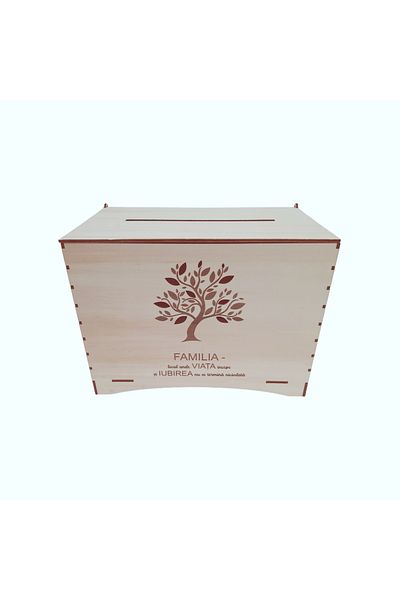 decoratiuniromania Wedding gift box, baptism gift box, event gift box, wedding money box, wooden gift box, 30x20x20CM