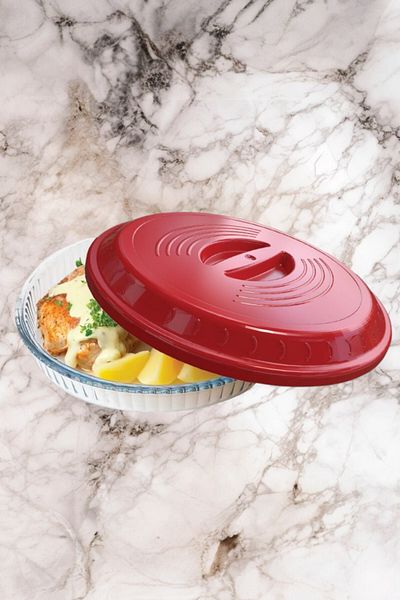 TİNEKE Plastic Steam Channel Round Pyrex Cover