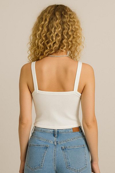 TURKUAZ KIDS Turkuaz Homewear Women's Camisole Square Neck Strap Tank Top Ribbed Crop Tank Top Sports Camisole Tank Top