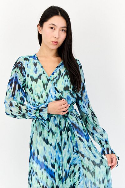 Kendall + Kylie Women Allover Print Belted Maxi Dress, Multicolor