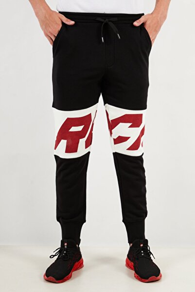 John Richmond Men Regular Fit Side Pocket Sweatpants, Black