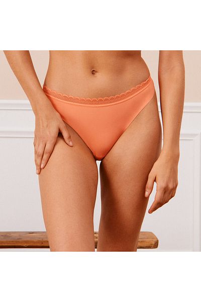 Undiz Microfiber and lace tanga briefs