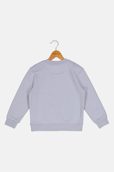 Esprit Kids Boy Graphic Printed Long Sleeve Sweatshirt, Lavender