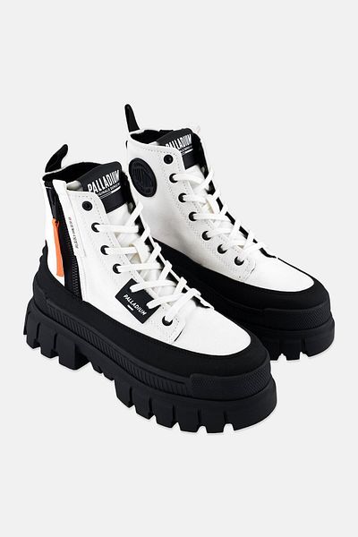 Palladium Women Revolt Zip Tx Lace Up Ankle Boots, White