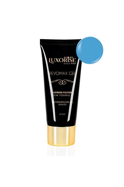 LUXORISE Polygel REVOMAX GEL LUXORISE Albastru Neon Deschis, 15ml