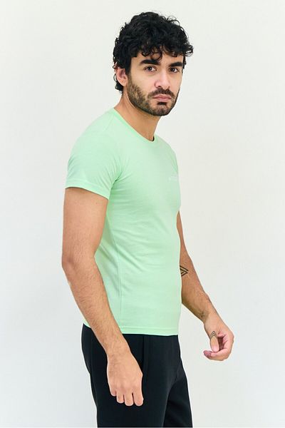 adidas Men Sportswear Fit Short Sleeve Outdoor T-Shirt, Lime Green