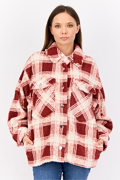 Esprit قميص جاكيت نسائي منقوش، متعدد الألوان