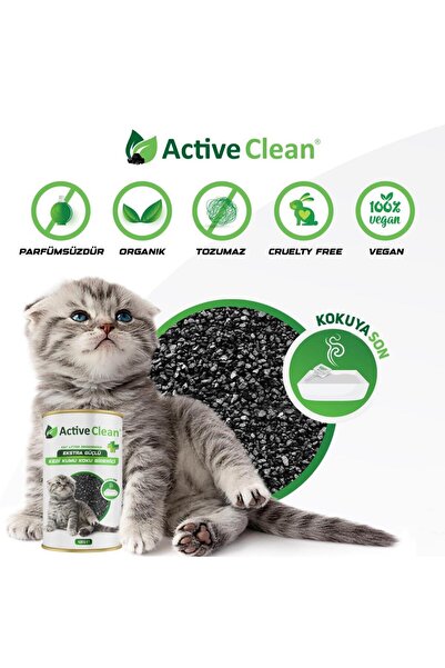 Active Clean Plus Kedi Kumu Koku Giderici 420g 3’lü Set