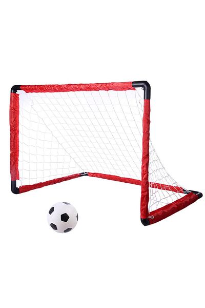 ACTION ONE Poarta de fotbal pliabila pentru copii 85x62x62cm, rosie